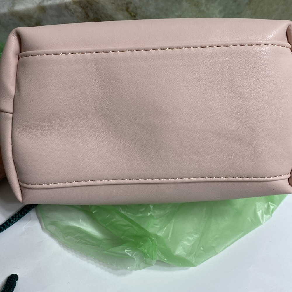 Light Pink Longchamp Le Piliage XS Vanity Case with Strap - Picture 4 of 9